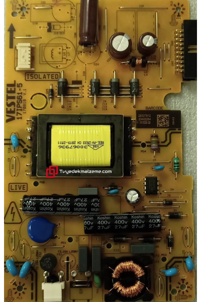 17IPS61-5, 17IPS61-2, 23402264, 23053016, Vestel, Regal, Power Board, Besleme Kartı